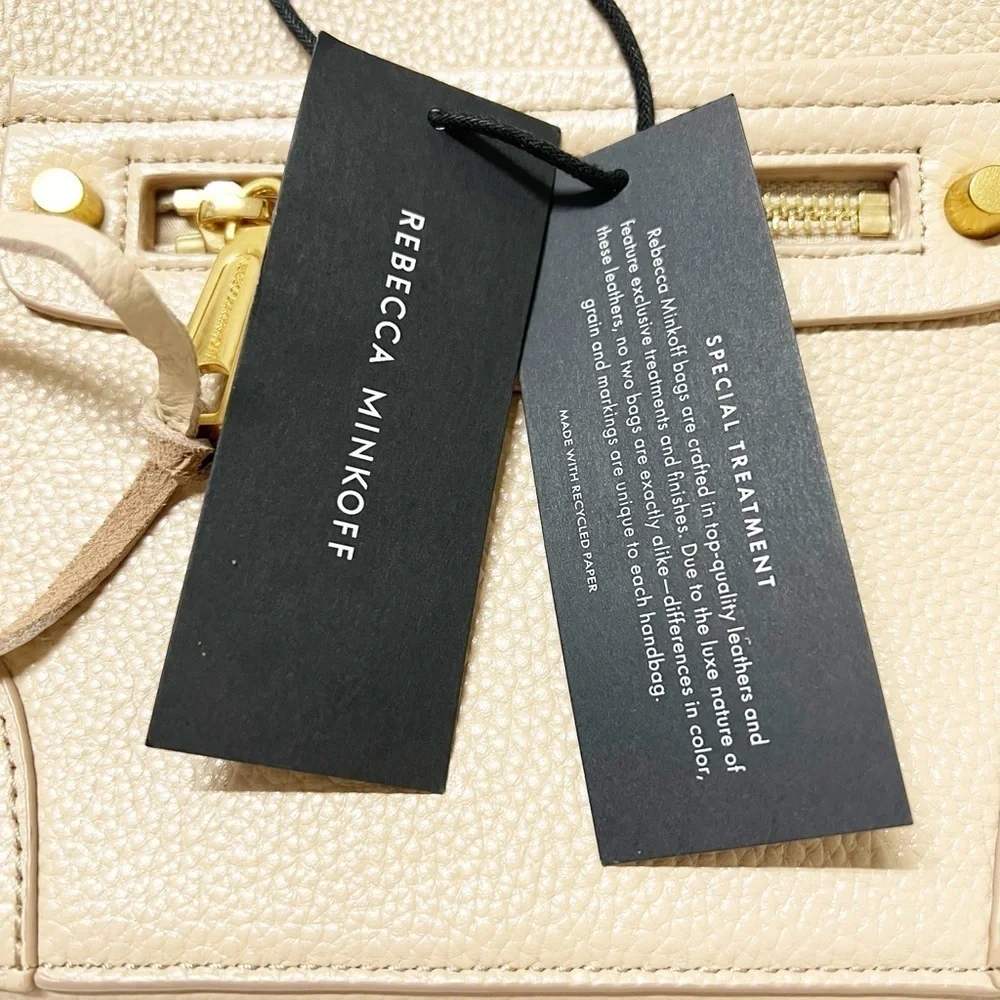 Rebecca Minkoff Womens Sand Dune Tan Square Regan Leather Crossbody Bag